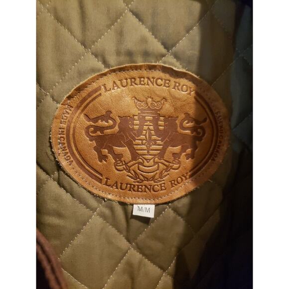 Laurence Roy Sheepskin Leather Coat Mens Jacket Vintage Brown 3/4 - Picture 3 of 4